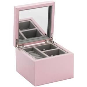 Portagioie In Legno Vintage Con Chiave E Specchio - Organizer 3 Strati In Massello Per Collane E Anelli - 2