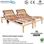 Rete a doghe in legno matrimoniale