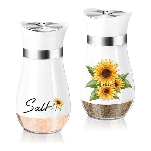 Saliera E Pepiera Tradizionale In Vetro E Acciaio - Set Per Spezie Da Tavola - Foto 4
