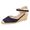Sandali donna blu tacco medio