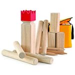 Ocean 5 Kubb, Gioco Vichingo per Esterni, Giochi in Legno per Bambini, Scacchi in Legno Scandinavi, Giochi Legno all'aperto