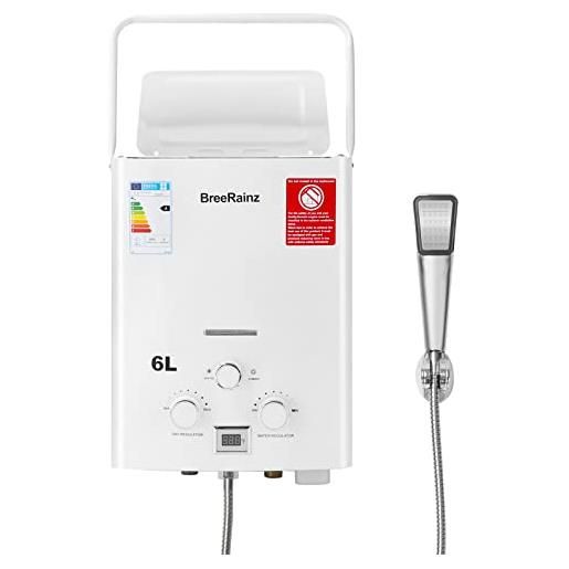 Scaldacqua Istantaneo A Gas GPL 16L/min – 32KW, Senza Serbatoio, Per Campeggio, Camper E Casa
