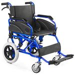Sedia a rotelle pieghevole leggera in alluminio