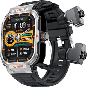 Smartwatch 2 In 1 Con Auricolari TWS Integrati – Impermeabile Con Cancellazione Del Rumore, Previsioni Meteo E Allarmi Per Uomo E Donna