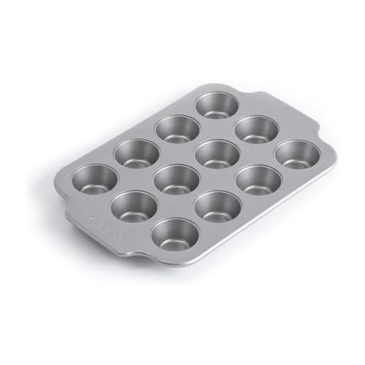 Set 2 Teglie Mini Cheesecake Con 12 Cavità Ciascuna – Fondo Rimovibile, Antiaderenti, Per Muffin E Cupcake