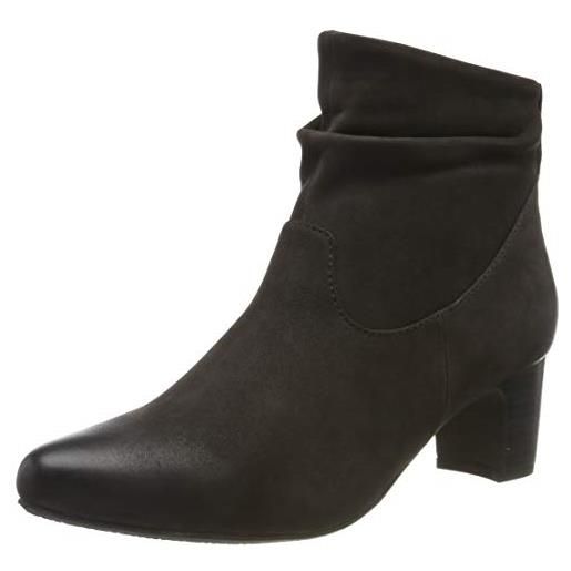 Stivali Donna Tacco Medio Gambale Pelle Taupe Nabuk Made In Italy - Foto 13