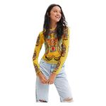 T-shirt gialla donna
