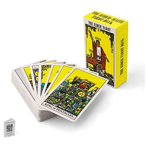 Tarocchi Carte, Divinazione Tarocchi Tradizionali Tavolo, Mazzo di Tarocchi  classici da 78 carte per principianti