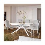 Tavolo ceramica effetto marmo allungabile