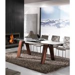Tavolo legno e acciaio