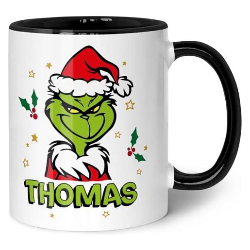 MoonWorks Tazza Da Colazione Grinch - Merry Grinchmas, Capacità 325 Ml, Regalo Di Natale Divertente, Stampata In Germania