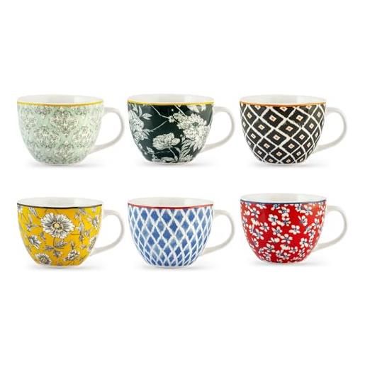 Set Da Tè Per Una Persona Fanquare - Teiera E Tazza In Porcellana Con Fiori Vintage, Turchese - Foto 4