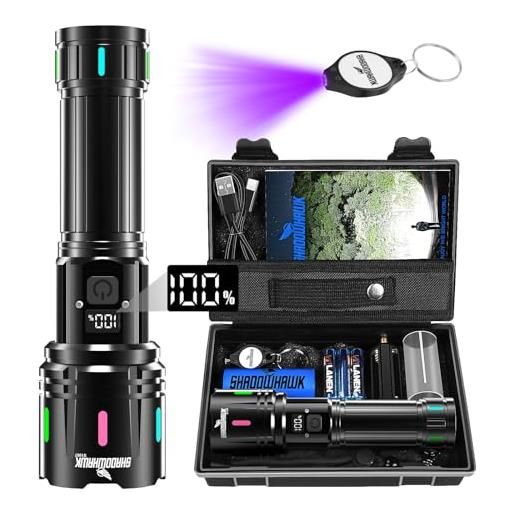 Torcia A LED Super Luminosa Torcia Ricaricabile USB Con LED Da 30W Può Illuminare Una Lanterna Tattica Da 1500 Metri - Foto 7