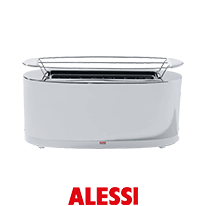 Alessi / Plissè / Tostapane a doppio scomparto 4 posti bianco in resin