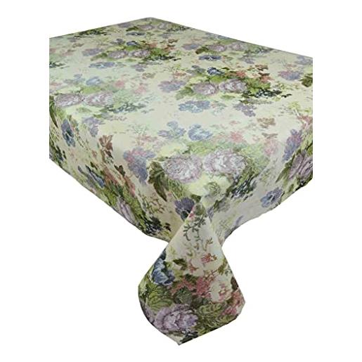 Pago Poco Tovaglia Quadrata In Plastica 100% Impermeabile - Fantasia MAIOLICHE 140x140 Cm - Made In Italy, Antimacchia E Antiscivolo