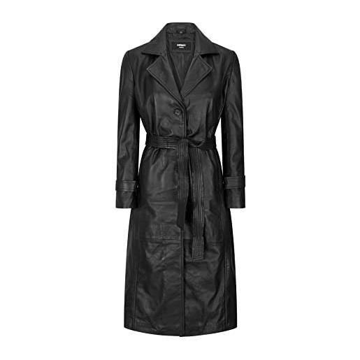 Trench Donna Elegante Con Cintura - Giacca Lunga Autunno Inverno In Pelle Scamosciata, Impermeabile Con Tasche - Foto 2