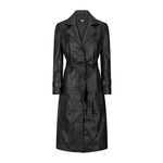 Trench nero lungo donna