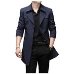 Trench uomo blu