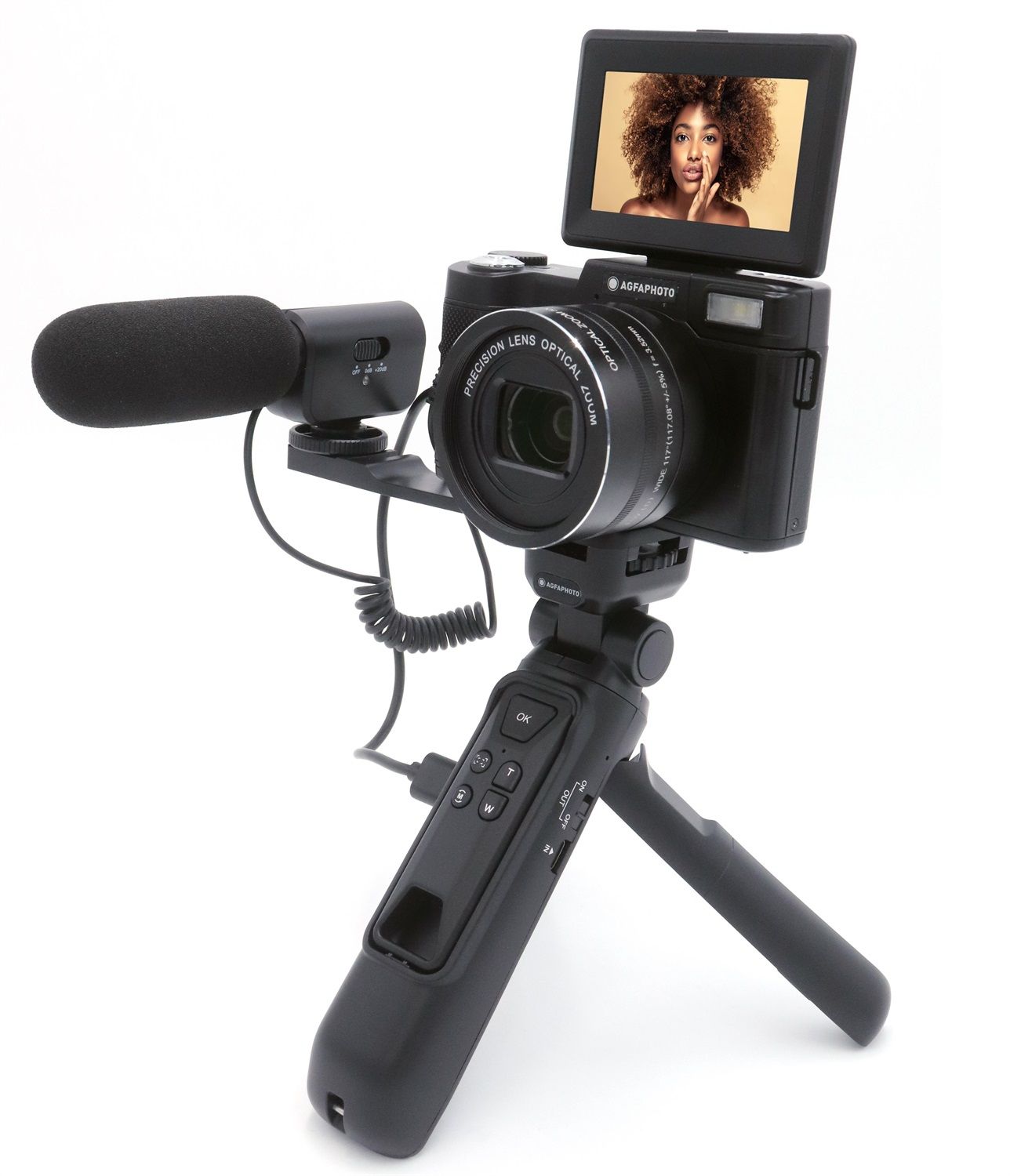 Fotocamera Istantanea Per Bambini Agfa Realikids - Stampa Foto In Bianco E Nero, Include 3 Rotoli Di Carta Termica, Colore Rosa