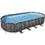 Bestway Piscina ovale Power Steel effetto legno