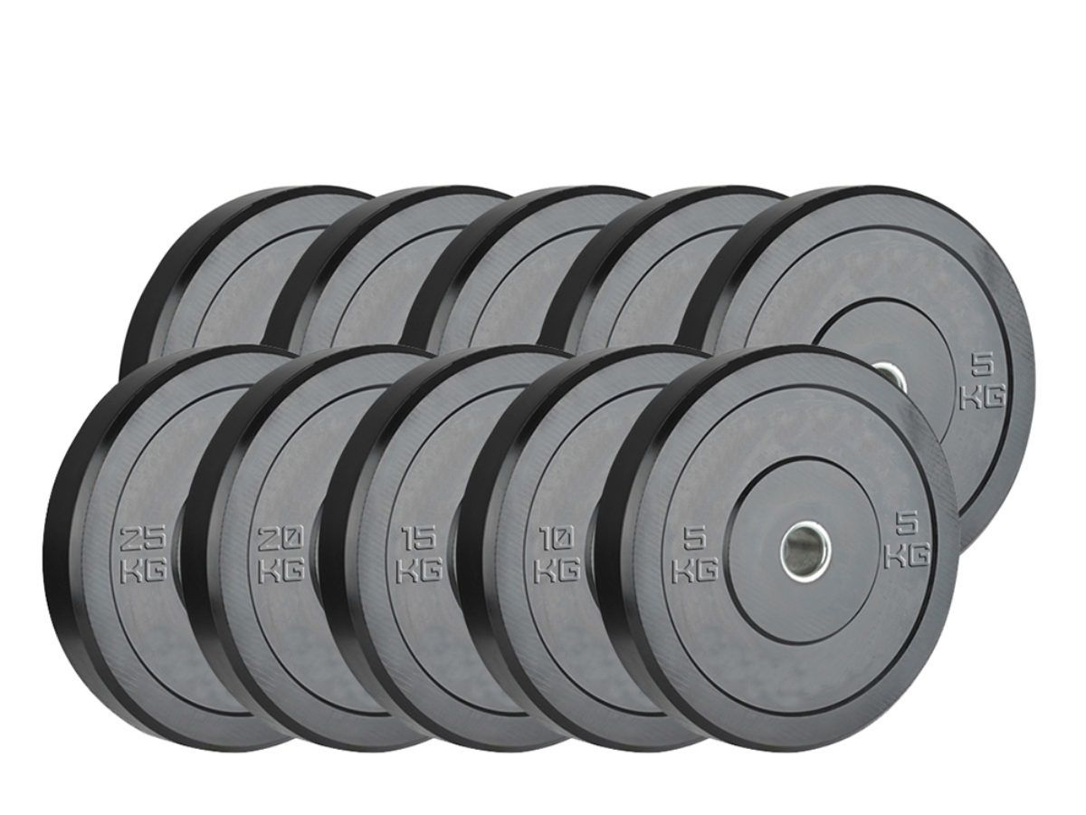 Dischi Bumper Micro Carico Total Black - Per Palestra E Home Gym, 0.5-2.5 Kg, Foro Ø50 Mm - Foto 3