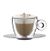 Bormioli Luigi Thermic Glass tazza cappuccino con piattino in acciaio inox