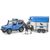 Bruder Land Rover Defender della Polizia con rimorchio, cavallo e poliziotto