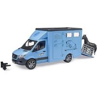 Bruder Mercedes Benz Sprinter trasporto animali con un cavallo