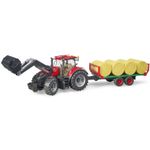 Bruder Trattore Case IH Optum 300CVX e rimorchio caricaballe