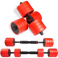 Cclife Fitness Set Manubri e Bilanciere con Dischi in TPR