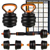 Cclife Fitness Set Manubri - Kettlebell - Bilanciere