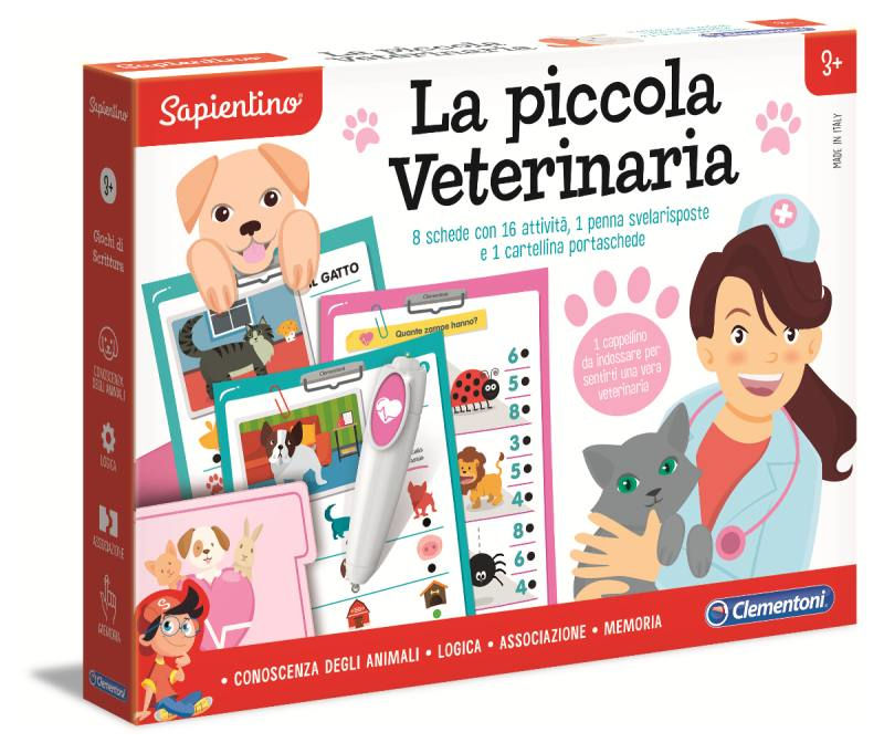 Clementoni - 16258 - Sapientino - La Piccola Veterinaria, quiz, schede  attività e penna interattiva parlante animali - gioco educativo 4 anni -  Made