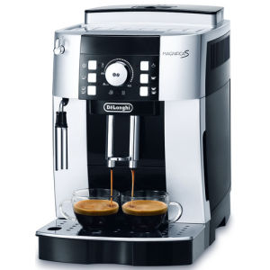 Combiné expresso cafetière Delonghi De'Longhi Magnifica S ECAM 21.110.B  - Machine à café automatique avec buse vapeur "Cappuccino" - 15  bar - Noir avec des touches d'argent