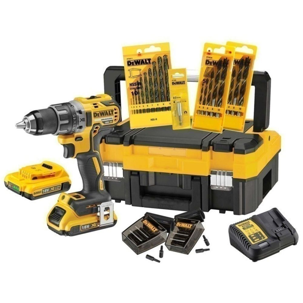 KIT AVVITATORE E CACCIAVITE ELETTRICO A BATTERIA DEWALT DCK266P2 - 2  BATTERIE 18V 5AH