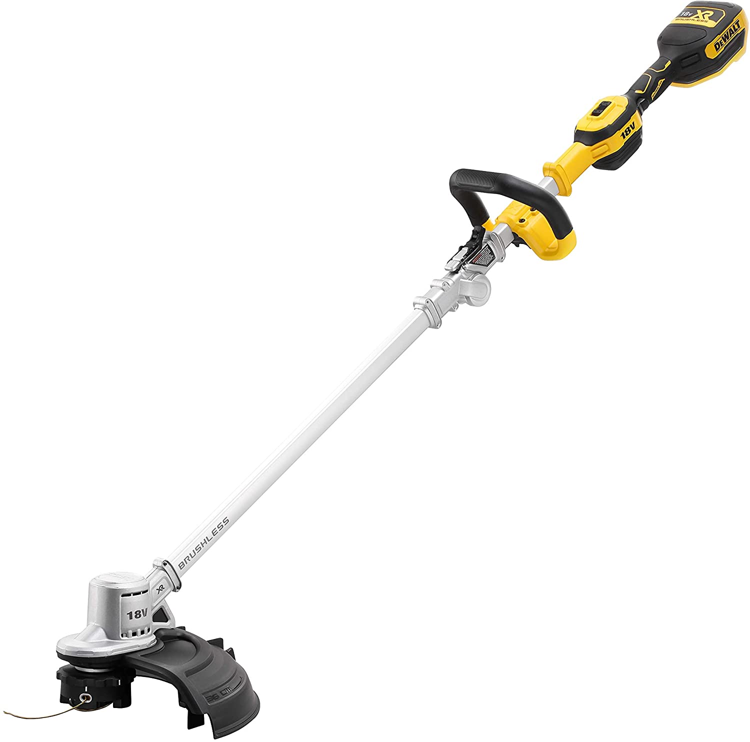 DEWALT Potatore Ad Asta 18V XR Con Batteria 5Ah E Caricabatterie, Lama Antiodore Sostituibile, Testa Articolata 5 Posizioni, Taglio Fino A 38 Mm, Sistema Di Pali Da 3 Metri