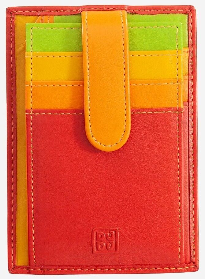 Portacarte In Pelle DUDU - Sottile, Con Cerniera, 4 Tasche E Design Colorato - Foto 8