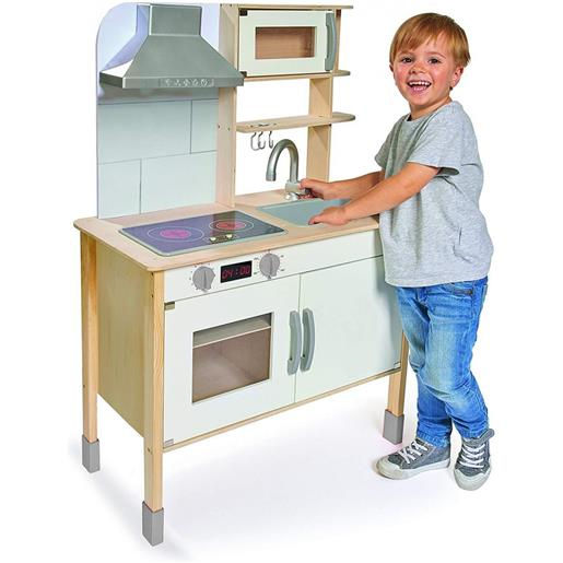 GIOCATTOLO PER BAMBINI CUCINA IN LEGNO - Crema