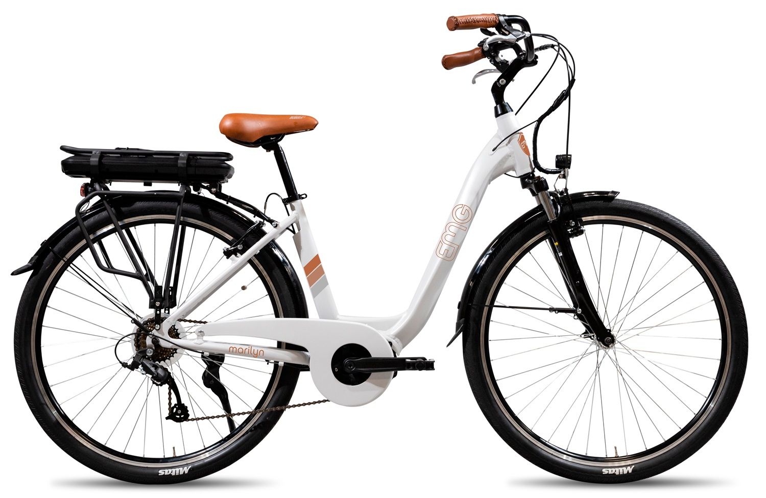 E-Moon Bici Elettrica City 28 Pollici - Batteria 36V 13Ah Rimovibile, Motore 250W - Foto 4