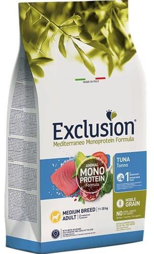 Exclusion Mediterraneo Monoprotein Adult Medium Breed Cane (Tonno) - secco, Confronta prezzi