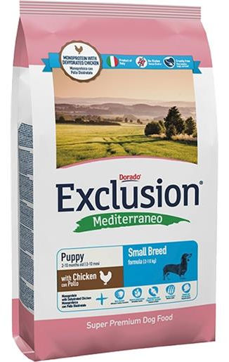 Exclusion Mediterraneo Monoprotein Puppy Small Breed (Pollo) - secco, Confronta prezzi