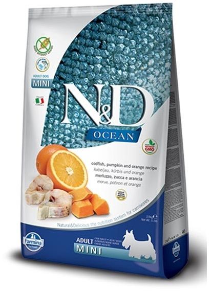 Farmina N&D Ocean Adult Mini Cane (Merluzzo Zucca e Arancia) - secco
