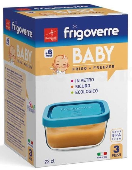 Set 5 Contenitori In Vetro Bormioli Frigoverre | Con Coperchio | Per Frigo E Microonde