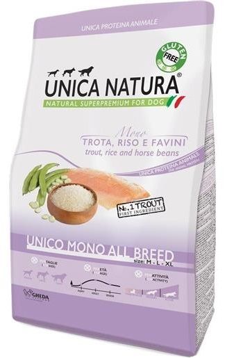 Gheda Unica Natura All Breeds Monoproteico (Trota Riso e Favini) - secco