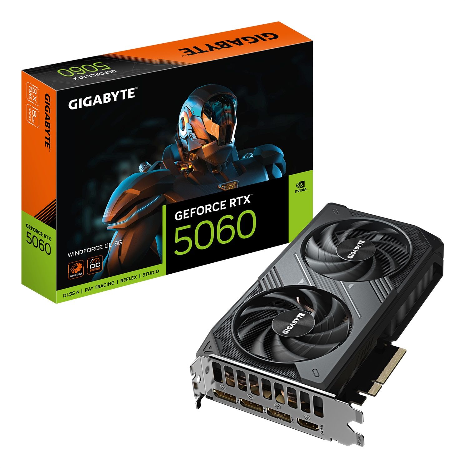 GIGABYTE GeForce RTX 5080 AERO OC SFF 16G - Scheda Video 16GB GDDR7, Ventole WINDFORCE, Per Gaming E AI - 5