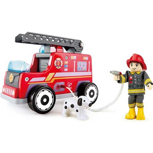 Hape Set Vigile del Fuoco, Camion e Cagnolino