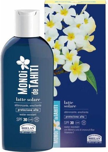 Helan Monoi de Tahiti Latte Solare Abbronzante Emolliente SPF30