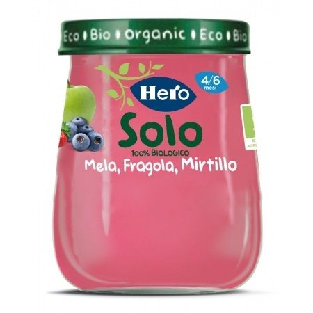 Hero Solo omogeneizzato mela fragola e mirtillo
