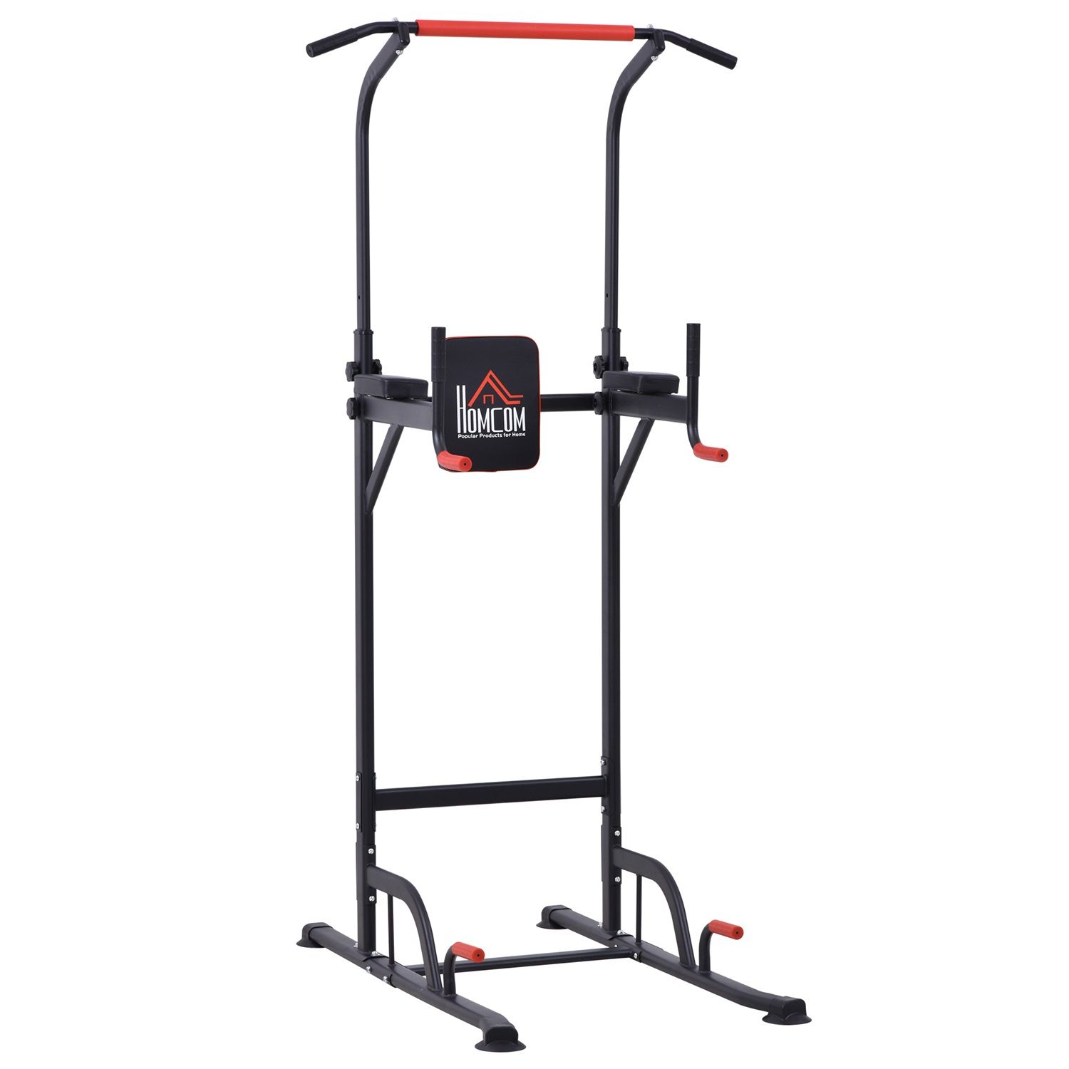 HOMCOM Stazione Fitness Multifunzione Professionale per Allenamento a Casa,  Acciaio 150x110x210cm Nero