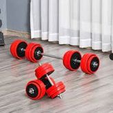 Homcom Set 2 in 1 Bilanciere e Manubrio