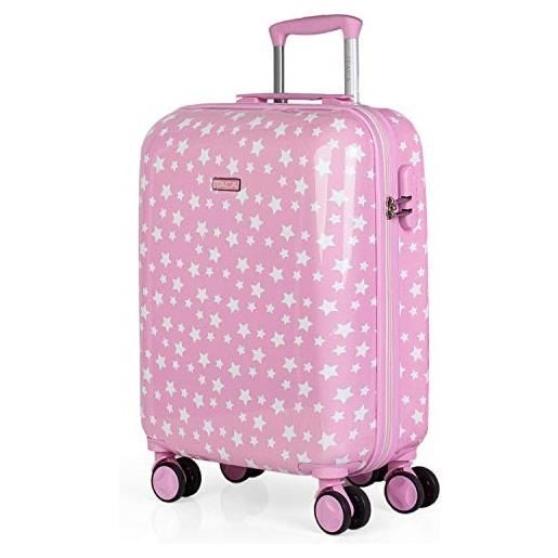 GATEWAY Trolley bagaglio a mano 2 ruote 55x40x20/23 cm Espandibile - Nero